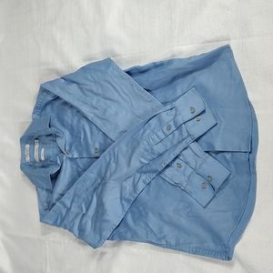 Calvin Klein Sateen Long Sleeve Nice Button Up Shirt Size 14 Regular